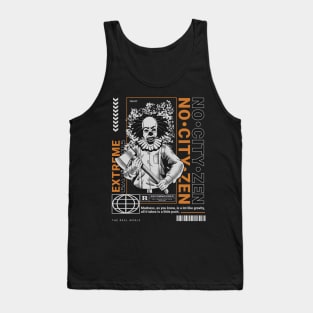 Retro Clown Design Tank Top